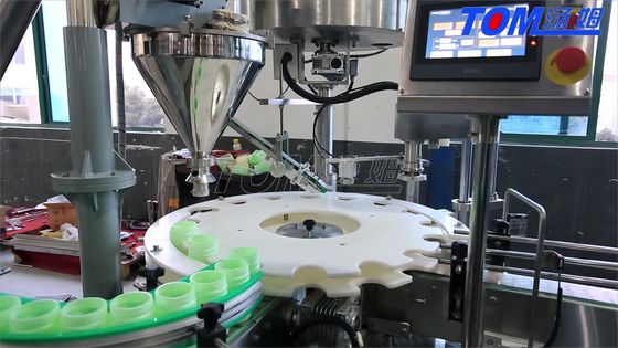 kopen Volledig automatische PLC-gecontroleerde poederverpakkingsmachine voor flessen online vervaardiging