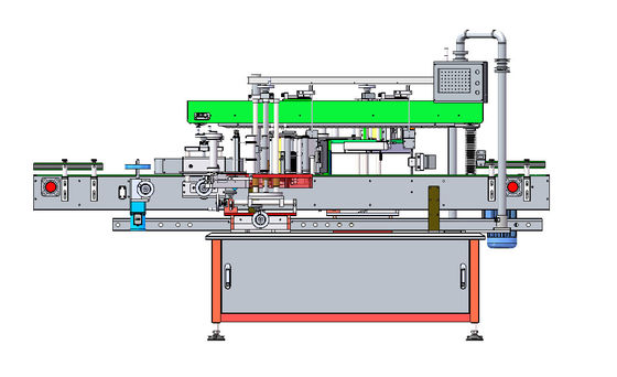 Automatische driezijdige etiketteringsmachine voor flessen met brandstofadditieven